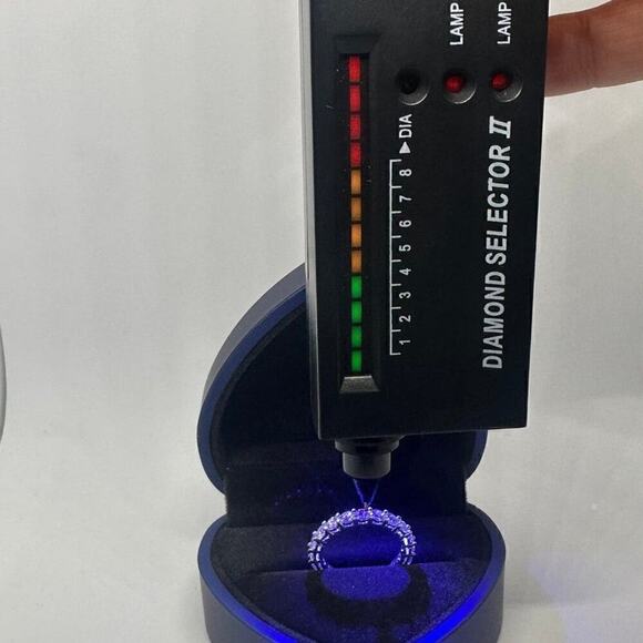 Moissanite Diamond Eternity Wedding Ring Anniversary Band Brilliant GRA Size 8 - Picture 3 of 11